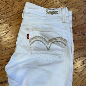 Vintage white Levi’s 503 skinny ankle jeans